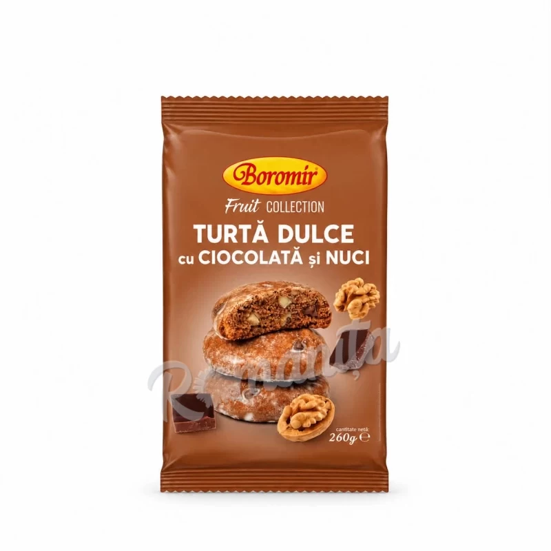 Boromir turta dulce cu ciocolata si nuci 260gr