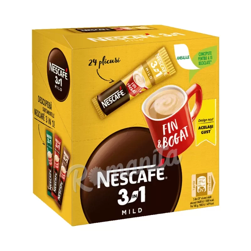 Nescafe 3 in 1 mild (24 plicuri)