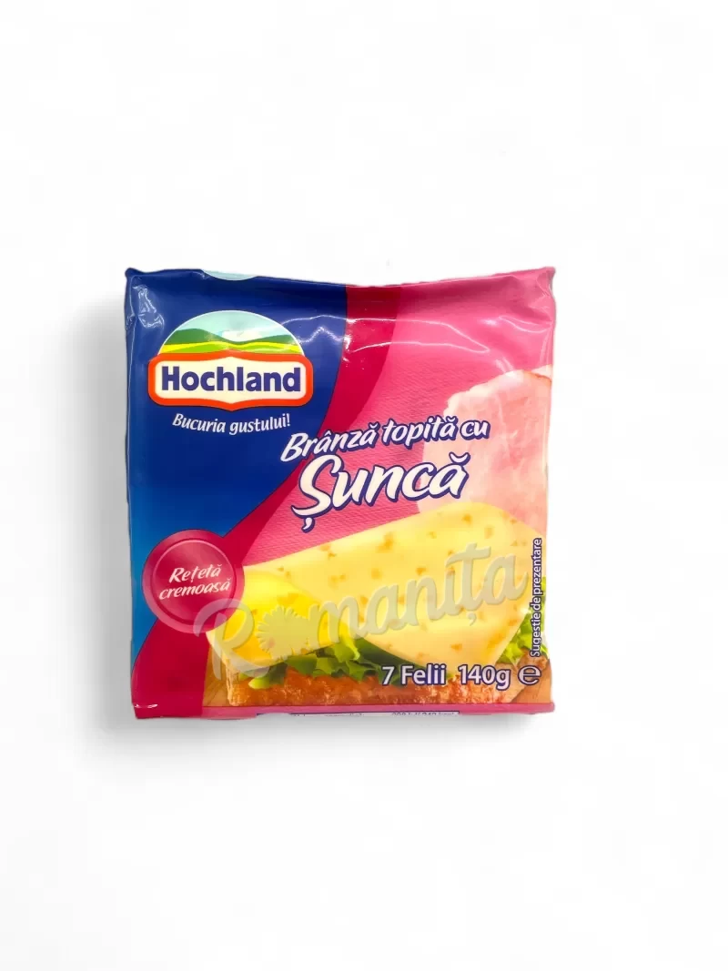 Hochland branza topita felii cu sunca 140gr