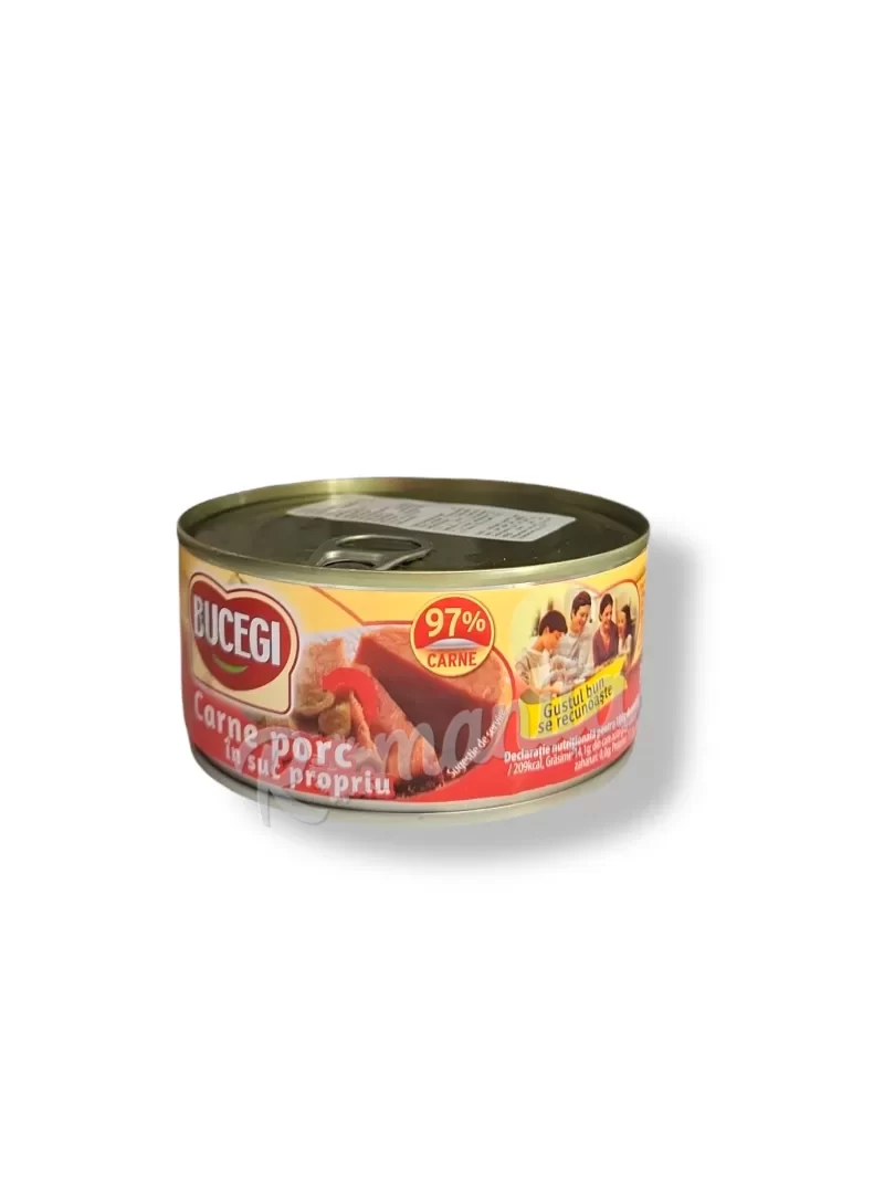 Bucegi carne de porc in suc propriu 300gr