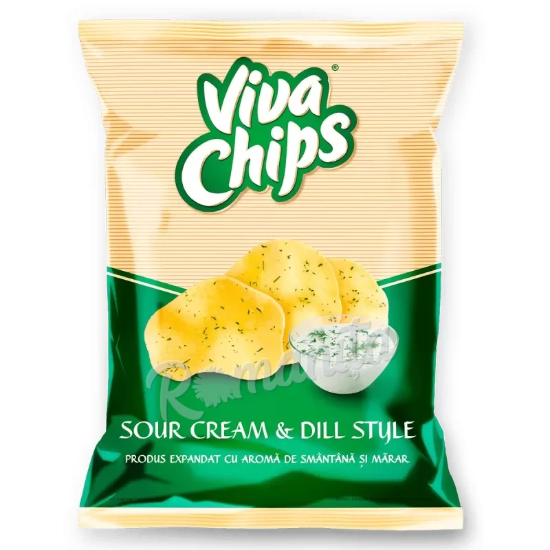 Viva chips cu aroma de smantana si marar 100gr