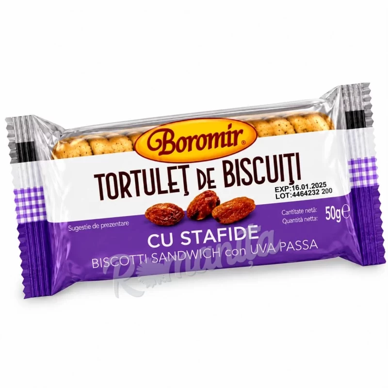 Boromir tortulet de biscuiti cu stafide 50gr