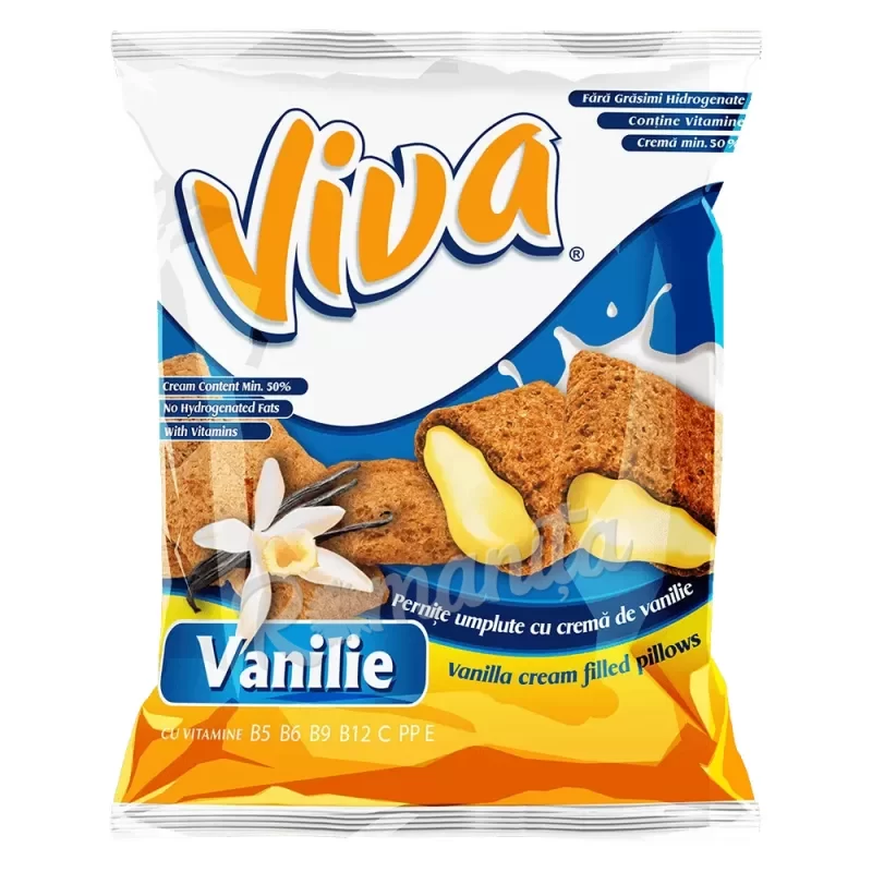 Viva pernite umplute cu crema de vanilie 200gr