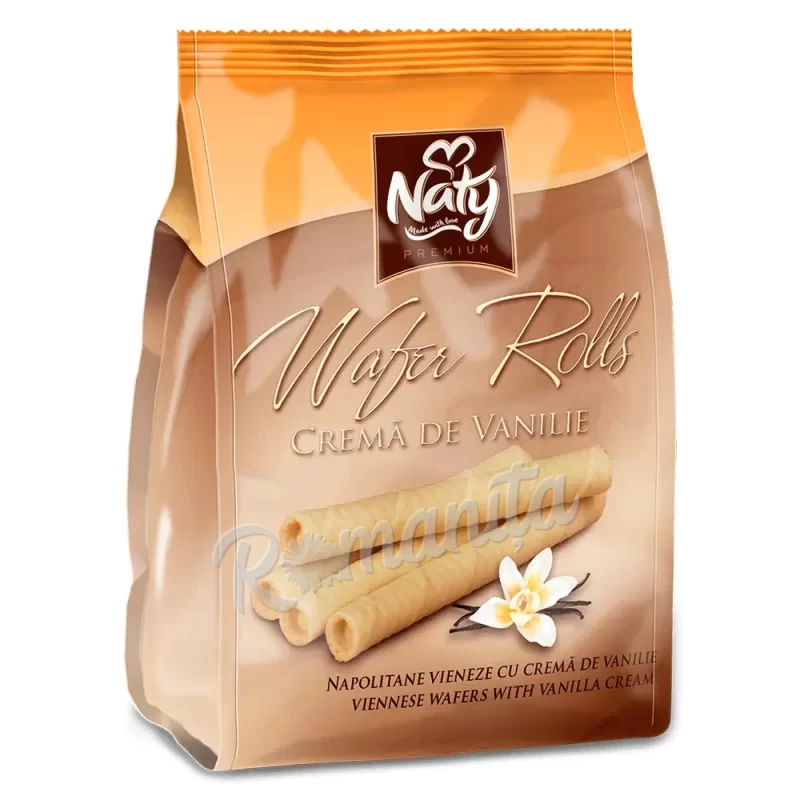 Naty premium napolitane vieneze cu crema de vanilie 200gr