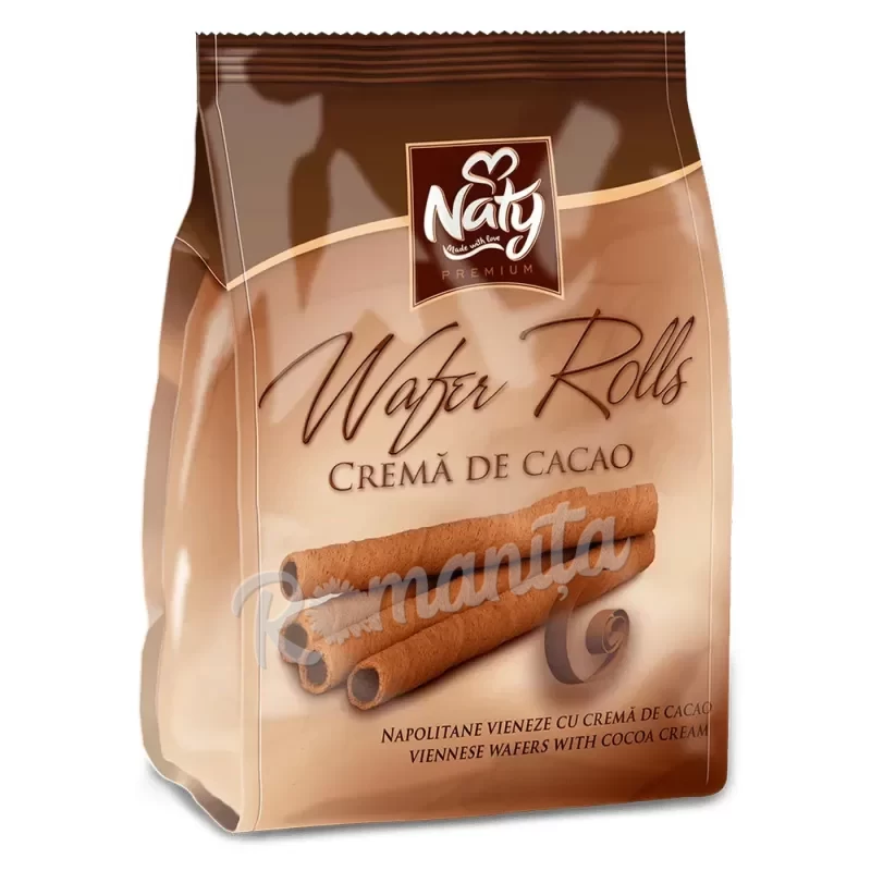 Naty premium napolitane vieneze cu crema de cacao 200gr