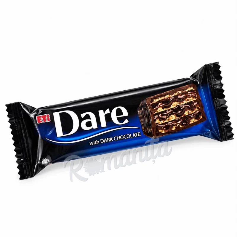 Dare napolitana cu glazura de ciocolata neagra si crema de cacao 45gr