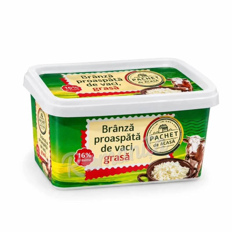De la ferma branza proaspata de vaci 400gr