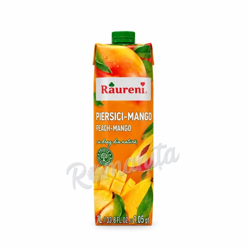 Raureni bautura necarbogazoasa cu piure de piersici si mango 1l