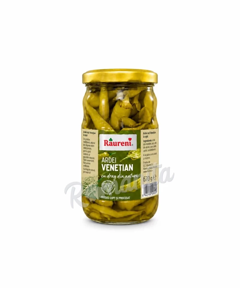 Raureni ardei venetian in otet 670gr