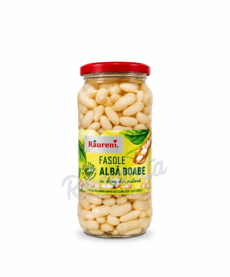 Raureni fasole alba boabe 580ml