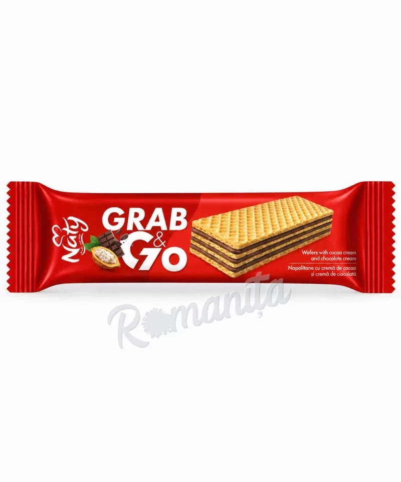 Naty grab&go  napolitană cu cremă de cacao 28gr