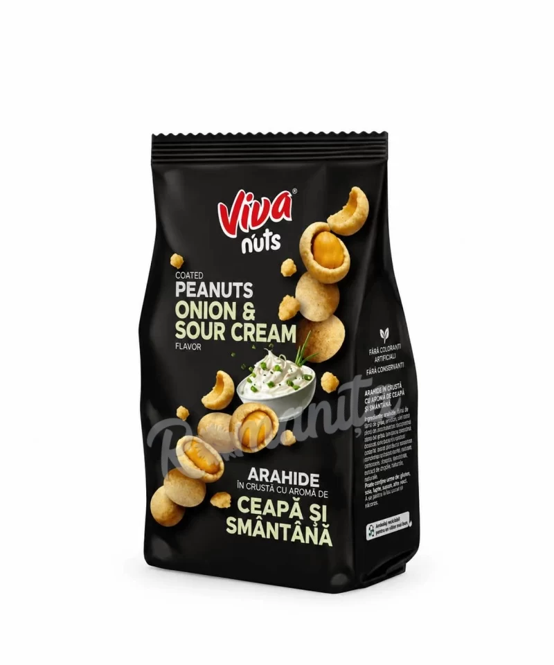 Viva nuts arahide în crustă cu aromă de ceapă și smântână 150gr